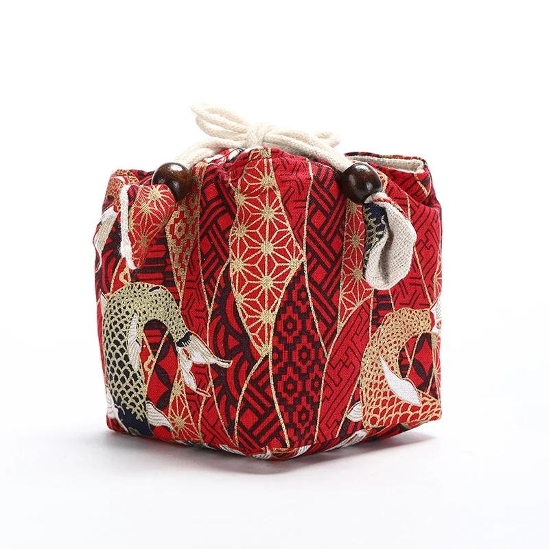 Travel tea set Cup case Cup bag Kongfu Tea cup bag Portable Outdoor Tea cup Master Cotton hemp single Storage