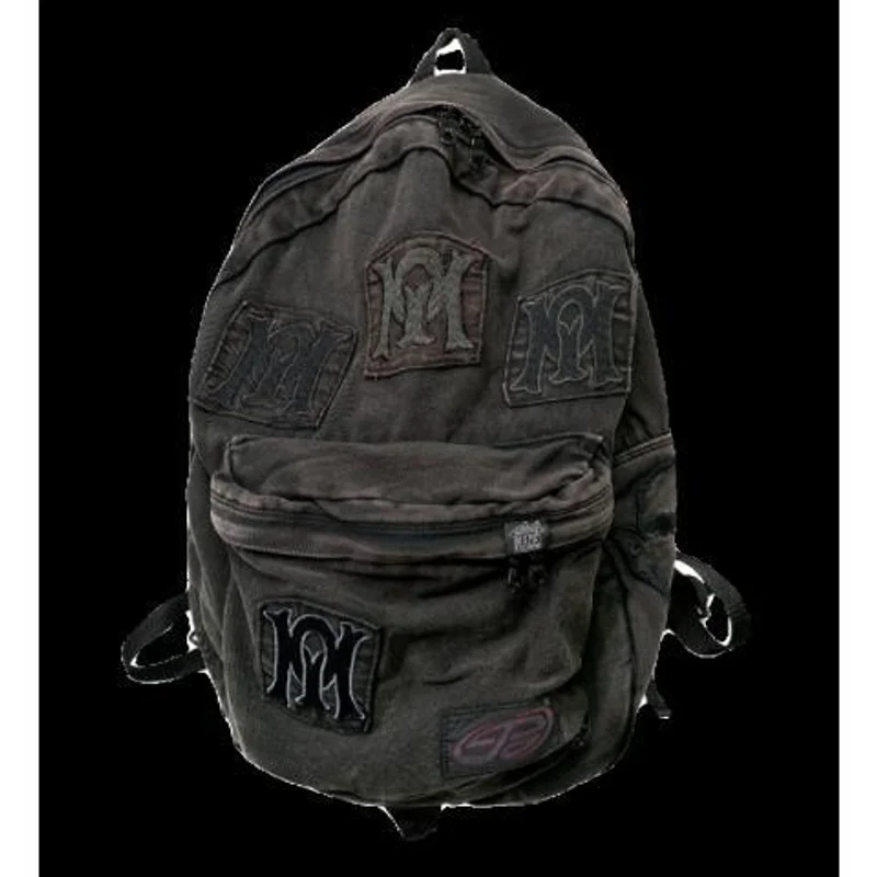 Unisex Black Denim Backpack Y2k School Bag Large Capacity Women Fashion Design Backpacks Grunge Book Bags for Highschool Student 5