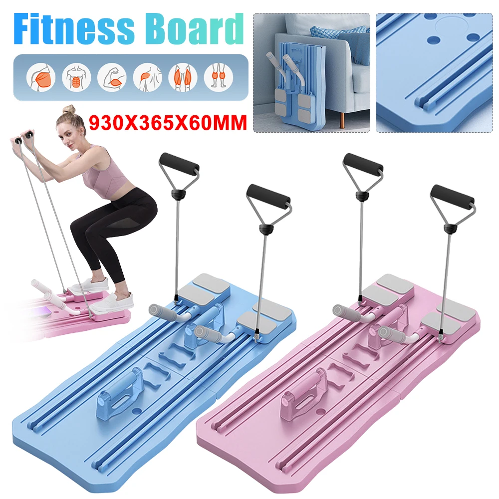 Abdominal Exercise Board Fitness Boards Non Slip Push up Board Automatic Rebound Leg & Arm Toner Pilates Reformer Set Men Women