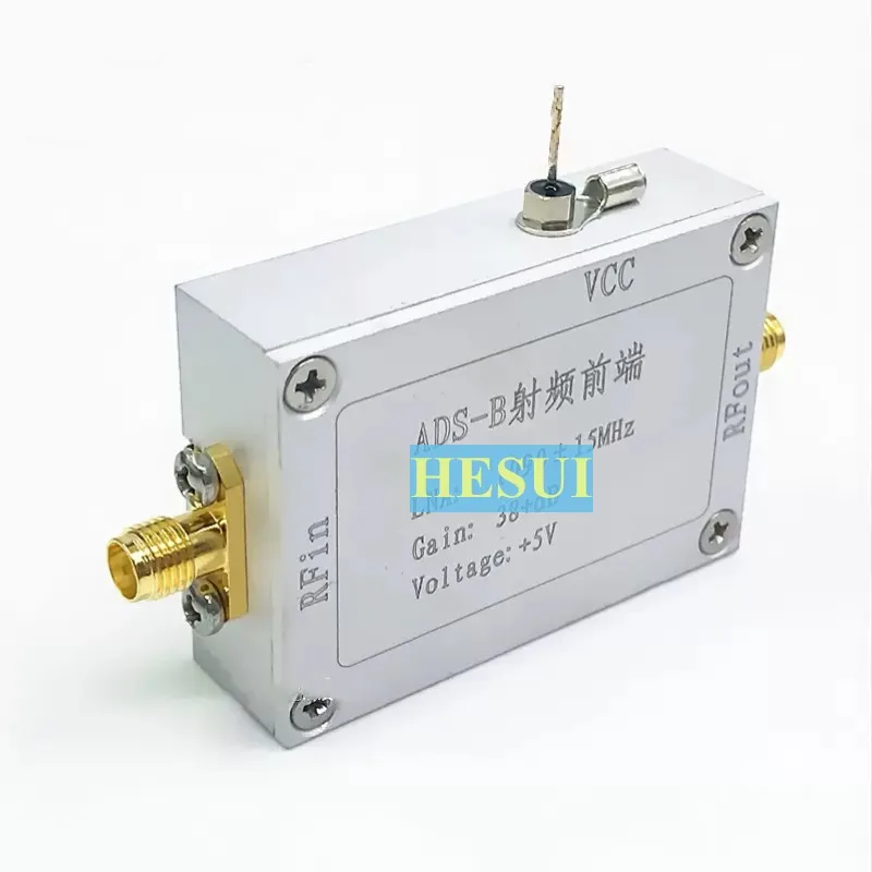 Microwave RF ADS-B Receiver front-end amplifier Module Board 1090MHz low noise amplifier LNA with CNC cavity 1075-1105MHz 30dB+