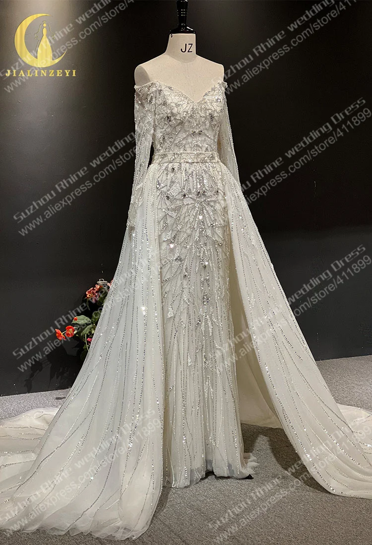2984 Real Zuhair Murad Off the Shoulder Long Train Wedding Dresses