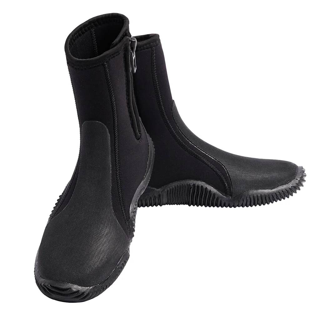 5mm Neoprene Wetsuit Boots with Side Zipper for Men Women Snorkeling Scuba Diving Summer Water Sports Accessories Diving Shoes Water Shoes Aqua Shoes