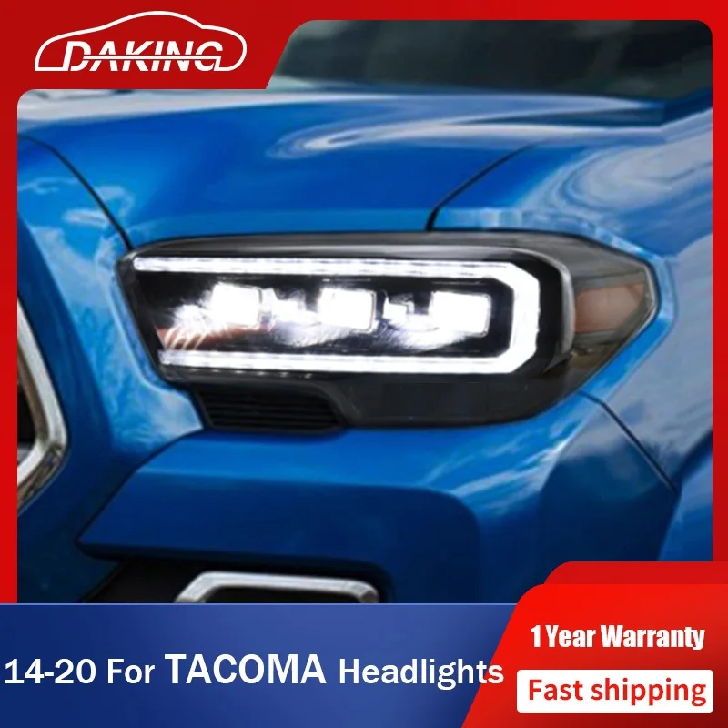 

New Style Car LED Headlights For TOYOTA TACOMA 2014-2020 LED DRL Daytime Running Dynamic Turn Signal Bi-xenon Lens Front Lights