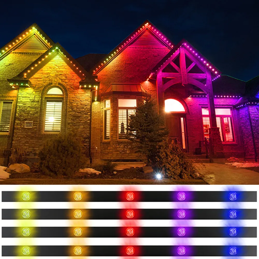 30mm 12v Ip68 Outdoor 3 Points Rgbw Led Pixel Permanent Christmas Holiday Permanent Led Pixel Point Puck Lighting