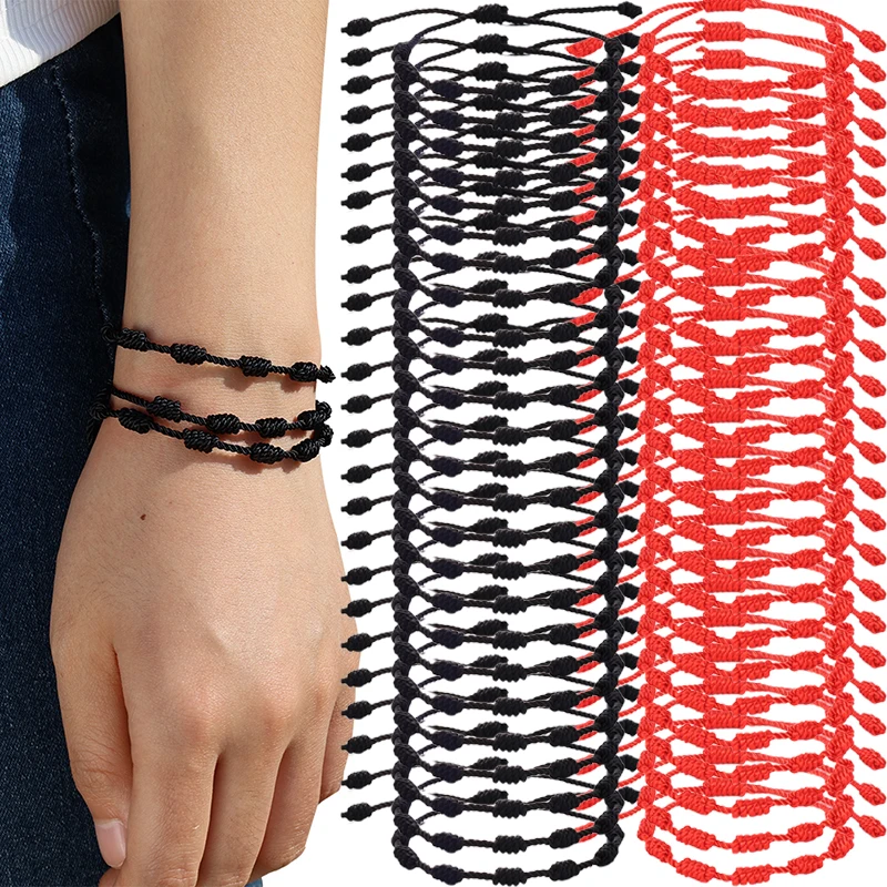 Braccialetti Con Cordino E Nodi - Set Da 10 Pezzi, Regolabili, Idea Regalo Per Amici E Coppie - Foto 12