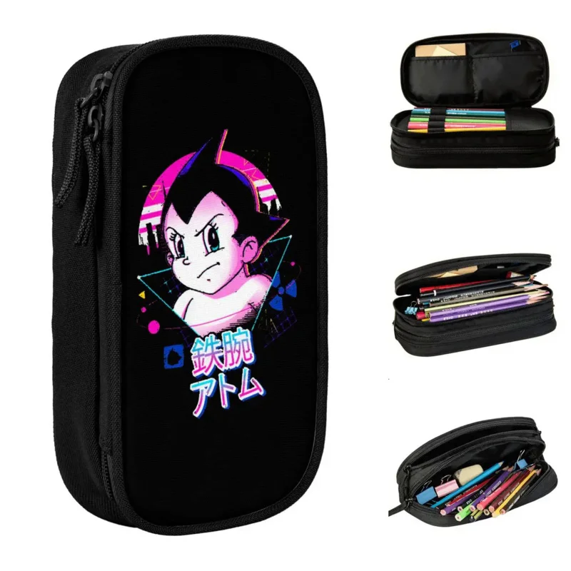 

Astro Boy Mighty Atom Astroboy Pencil Cases Manga Pencil Pouch Pen Box for Girl Boy Large Storage Bags Students Gift Stationery