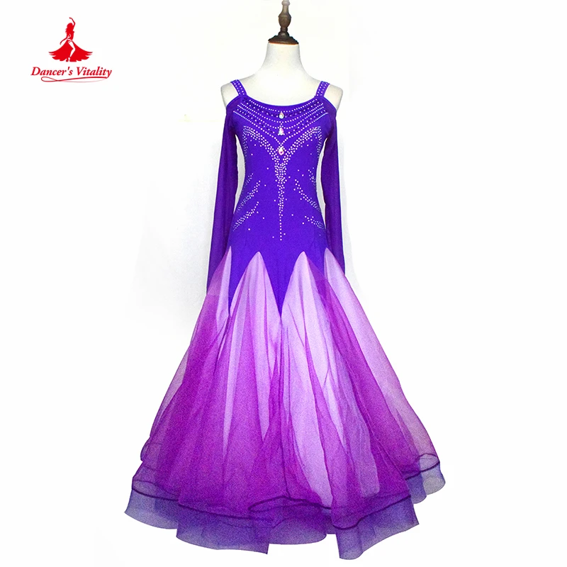 Modern Dance Skirt for Women National Standard Dance High-grade Dress Waltz Group Performance Competition Costumes Outfit