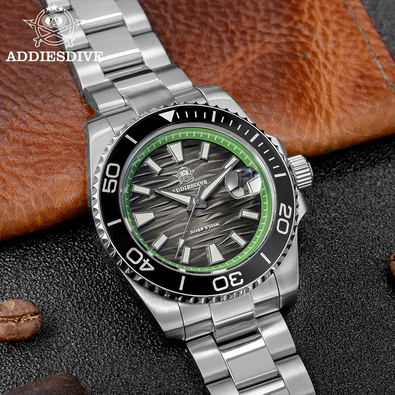 ADDIESDIVE Japanese Quartz AD2514 Dive Watch 200M Water Resistance