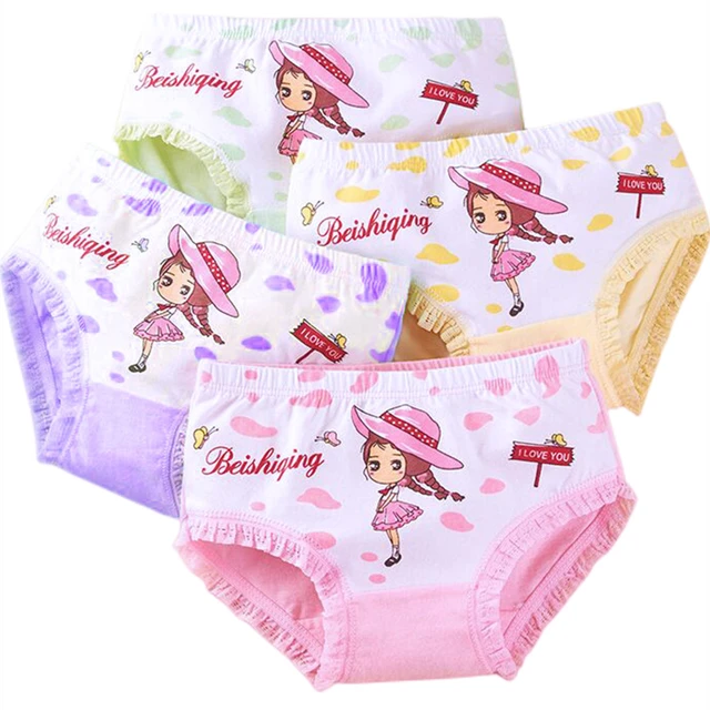 Kids Infant Baby Girls Underpants Cute Cartoon Print Top Underwear Girl Girl  8 Toddler Girls Underwear 4t Girls Panties 12 - AliExpress