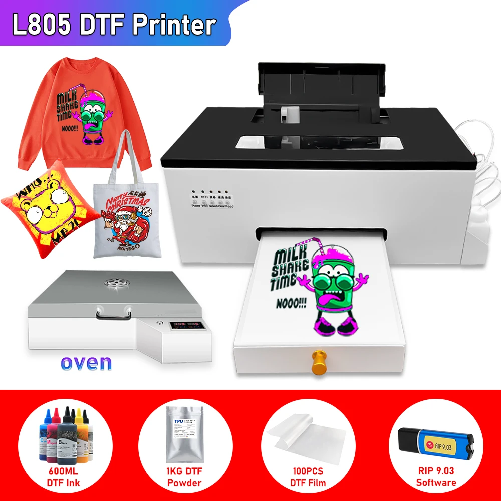 Digital Textile Printer A3 A4 L805 Impresora Dtf A4 Textile For T-Shirt