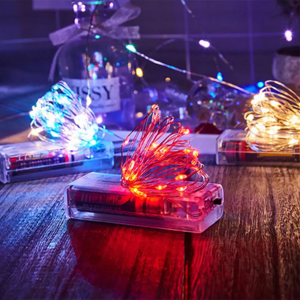 Twinkle Star Copper Wire Battery Operated Fairy String Lights Home Party Wedding Christmas Valentines Day Decoration