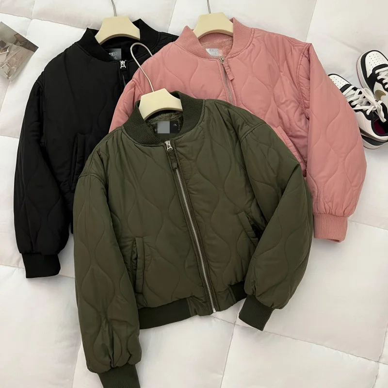 

Утепленная Женская куртка, свободный флисовый короткий жакет с длинным рукавом, винтажный однотонный Повседневный Топ, уличная одежда, осень-зима