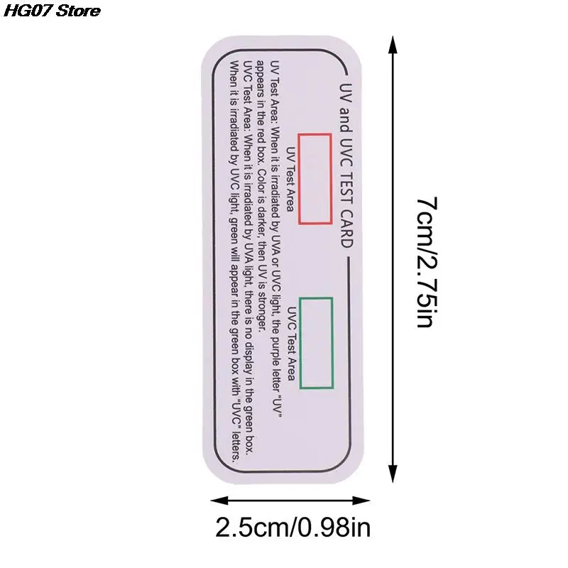 UV Test Card 10PCS White Light Ultraviolet Sterilization Test Cards