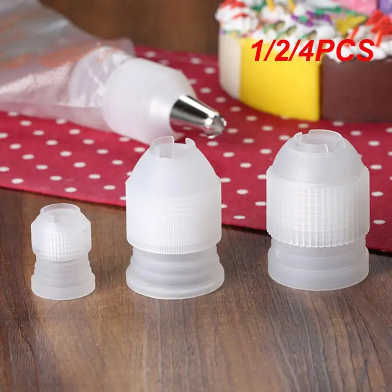 1/2/4PCS Plastic Decorating Mouth Converter Adapter Confectionery Pastry Tips Connector Nozzle Sets Cake Decoration Bakeware