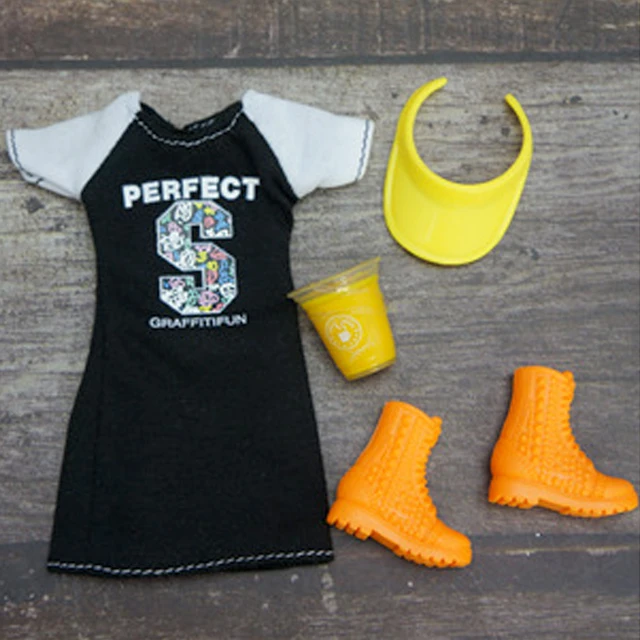 Fashion Outfits For Barbie Doll Clothes Set For Barbie Shirt Pants Shoes Glasses Crown Purse Hat Toys 1/6 Dolls Accessories No.14 set