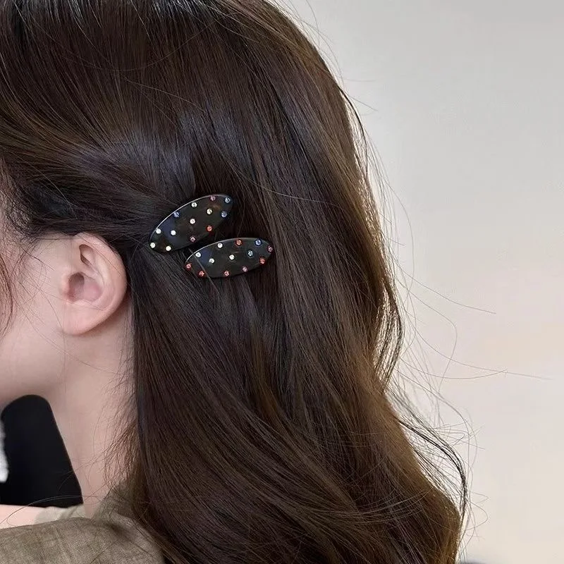 2 teile/satz Acetat Haar Clips Bunte Kristall Strass Barrettes Seite Pins Süße Elegante Kleine Größe Haarnadel Frauen Haar Zugriffs – Detail 8