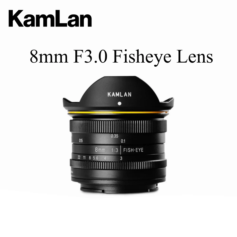 Kamlan 8mm F3.0 APS-C Messa a fuoco fissa grandangolare Obiettivo manuale puro Obiettivo per fotocamera Mirrorless per Canon Fuji Macro 4/3 - Image 6