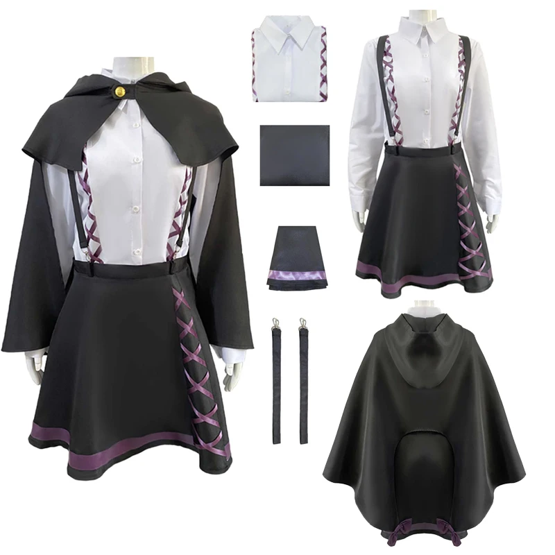 

The Owl Cos House Anime Luz Noceda Cosplay Women Costume Dress White Shirt Black Cape Skirt Set Cloth Girls Halloween Party Suit