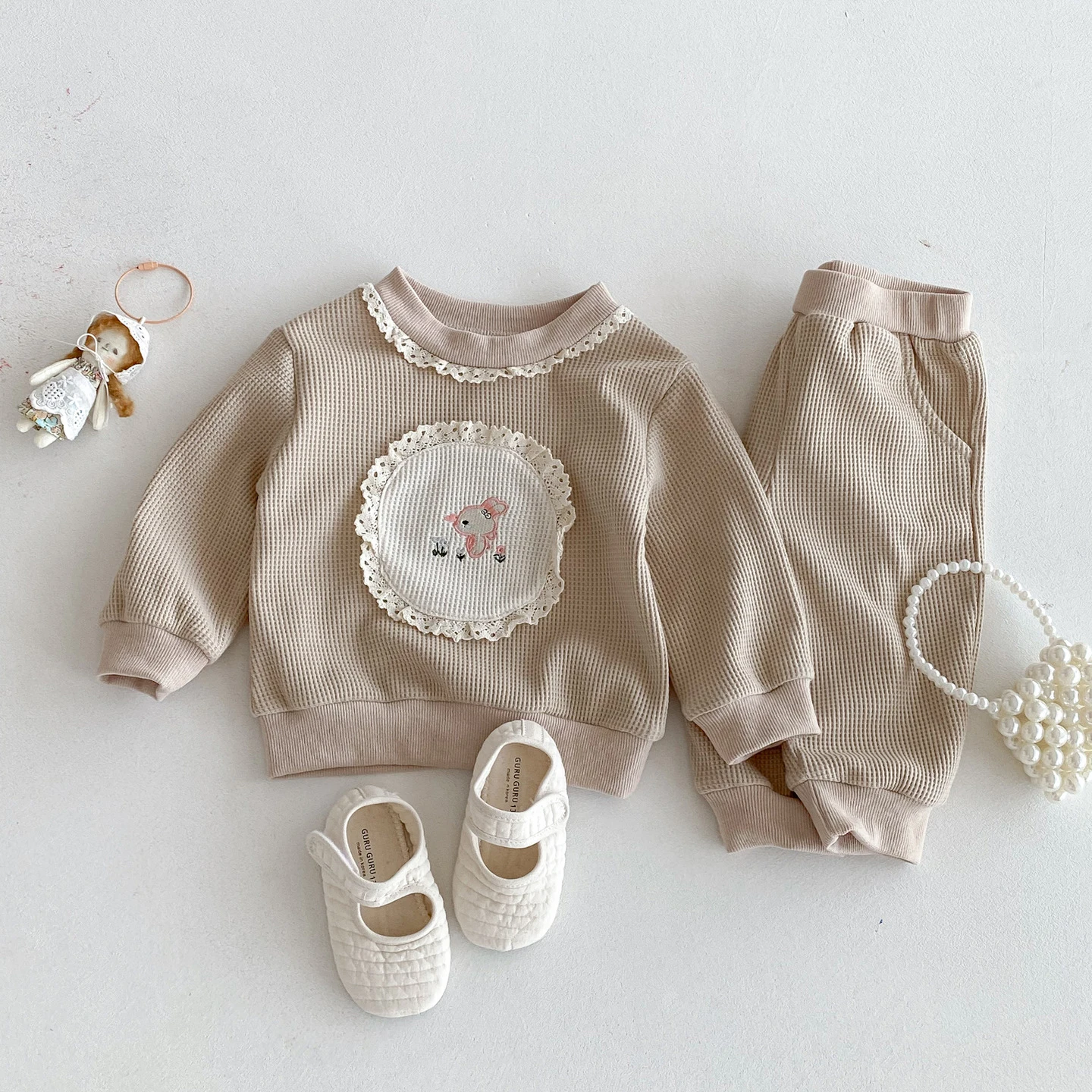 Autumn Girls Hoodie Pants Set Toddler Casual Daily Outerwear