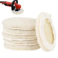 7 Inch Buffing Pads Polishing Bonnet Buffing Polishing Pads Synthetic Lambs Wool Car Bonnet Buffer Polisher Pad for Car Glass 1