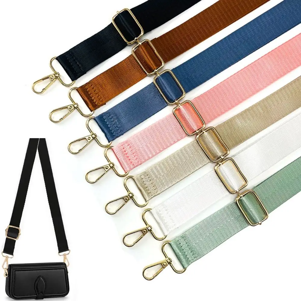 Women's Nylon Crossbody Bag Strap - Adjustable Solid Color Accessory