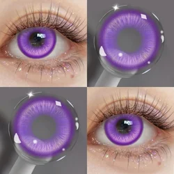 Vibrant Magic Pop GreenRed Cosplay Contact Lenses - 6 - Month Wear for Eye Makeup Transformation (Violet)