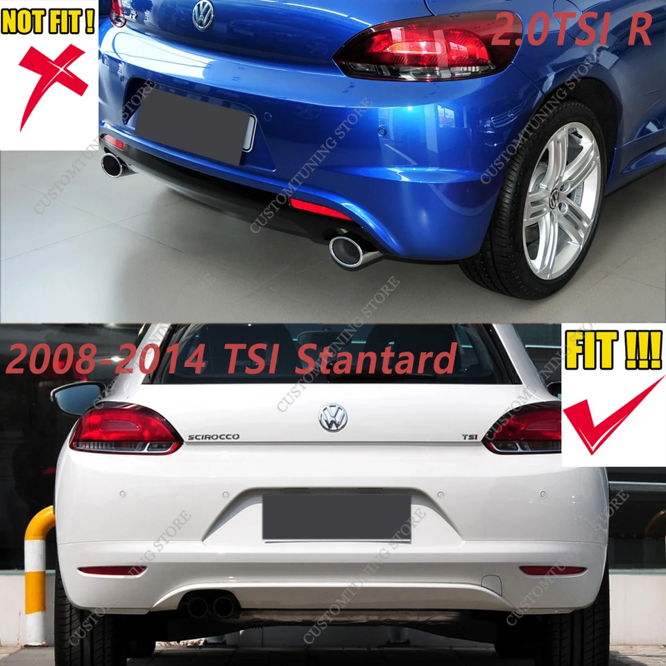 Vwゴルフ7r 2013 2014 2015用の車のリアバンパーディフューザー リップスプリッター ブラックスピレータープロテクター リアバンパーフィンディフューザー VW Golf 7 VII MK7 GTI 2013-2016