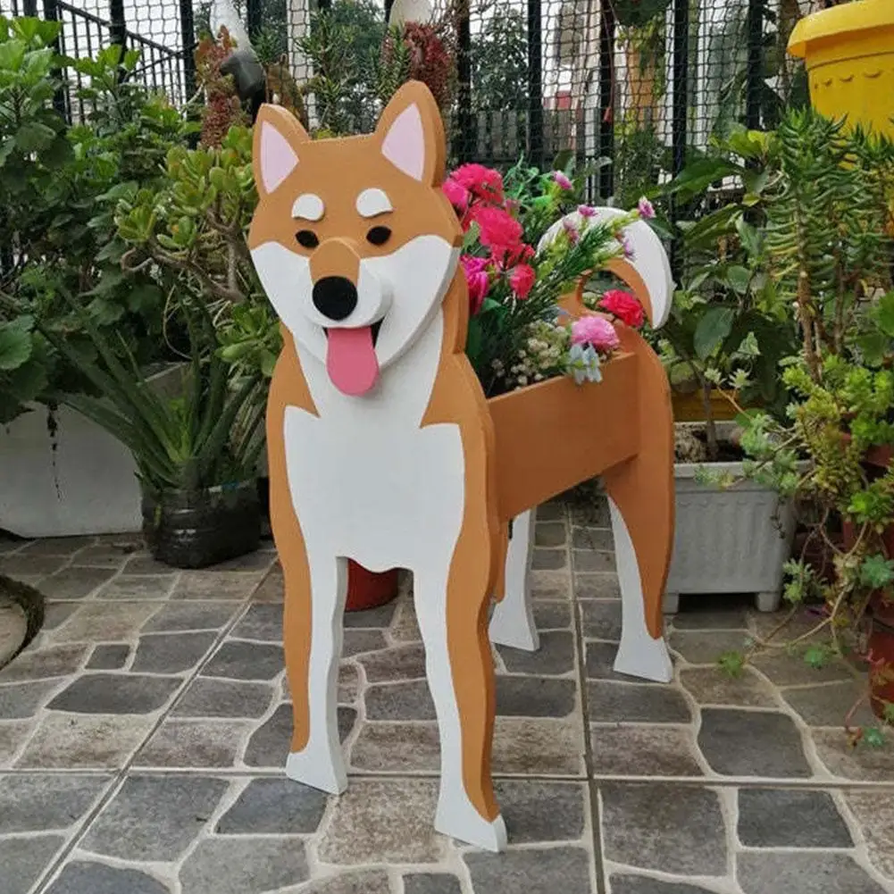 

Cute Pet Dog Shape Flower Pot PVC Cartoon Animal Pet Plant Succulents Flower DIY Pots Home Garden Vase Cactus Decoration Ya D5T7
