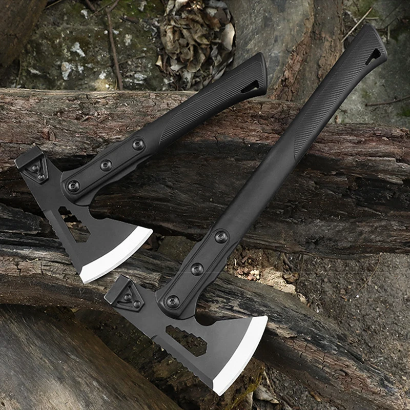 Multifunctional tactical axe open axe head knife outdoor defense survival camping tree chopping wood axe worker axe with sheath 5