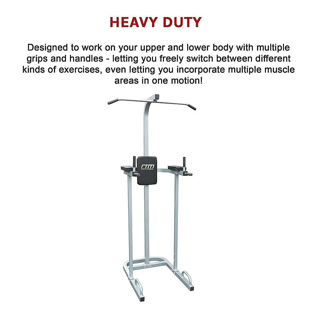Power Tower Dip Chin Push Up Home Gym MultiStation