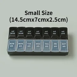Compact 14-Compartment Weekly Pill Organizer for Medicines and Supplements (NO.5)