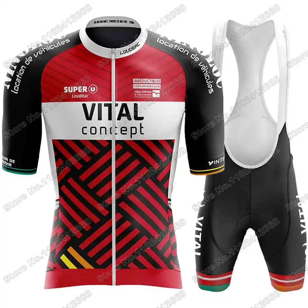 Vital Concept Cycling Jersey Set VCP Loud&eacute;ac Cycling Clothing Men Road Bike Shirt Suit Bicycle Bib Shorts Riding Uniform