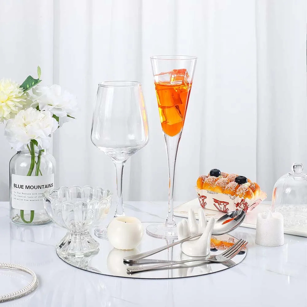 Wall Stickers Acrylic Wall Mirrors Round Acrylic Mirror Candle Plate Set Round Mirror Base Table Centerpiece