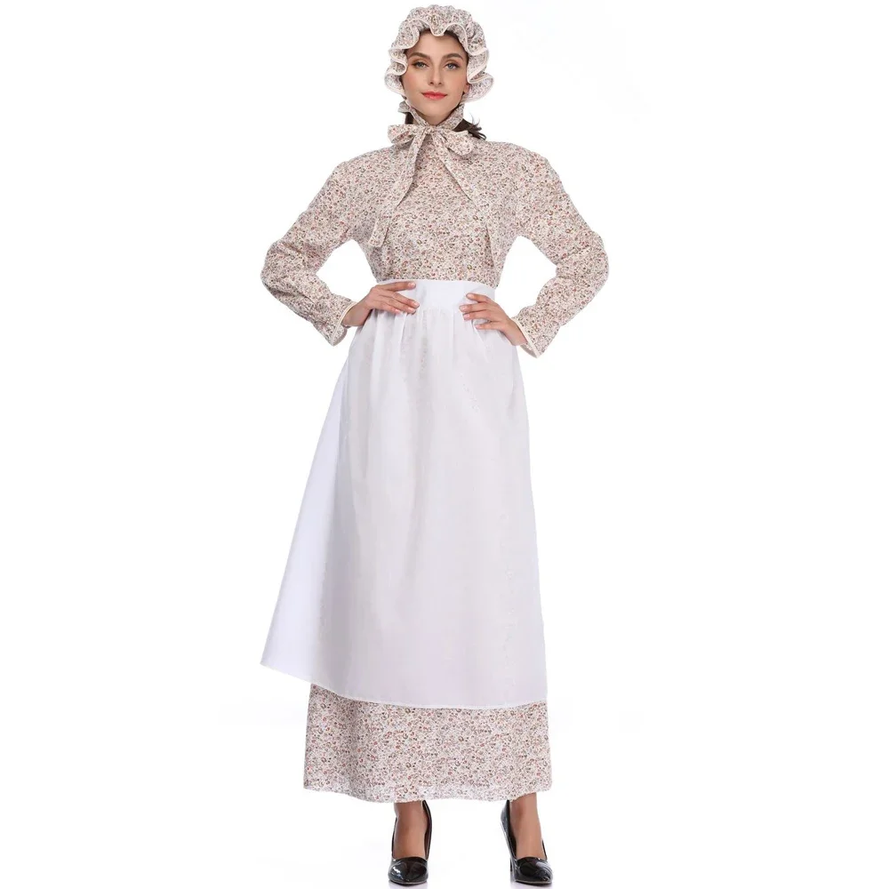 

Женский костюм для косплея для взрослых, Элегантное Длинное Платье для Хэллоуина в традиционном европейском стиле с бабушкой и волком, карнавальный наряд для женщин