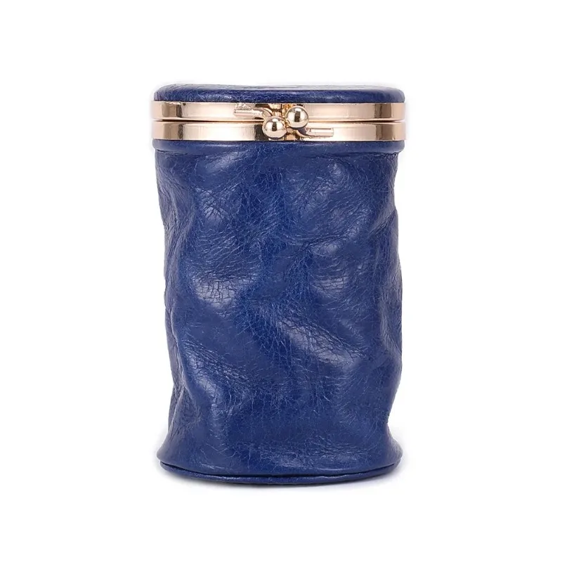 Cosmetic Bag Small Portable Retro Cute Leather Mini Perfume Storage Carry-on Makeup Lipstick Bag With Mirror