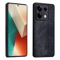 Luxury Sheepskin Leather Phone Case - Premium Silicone Protective Back Cover for Note12 ProPlus (Black)