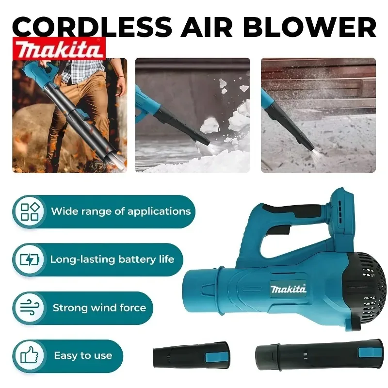 마키타 브러시리스 무선 에어 블로워 휴대용 송풍기 터보 블로워 파워툴 (마키타 18V 배터리용)