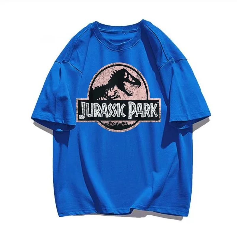 Jurassic Park Dinosaur Oversized T-shirt Cotton Unisex Tee_voghion.com