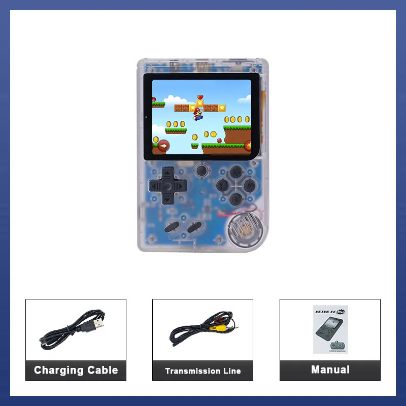 FANGTUOSI Portable Mini Handheld Video Game Console 8-Bit 3.0 Inch Color LCD Kids Color Game Player Built-in 168 hot games 