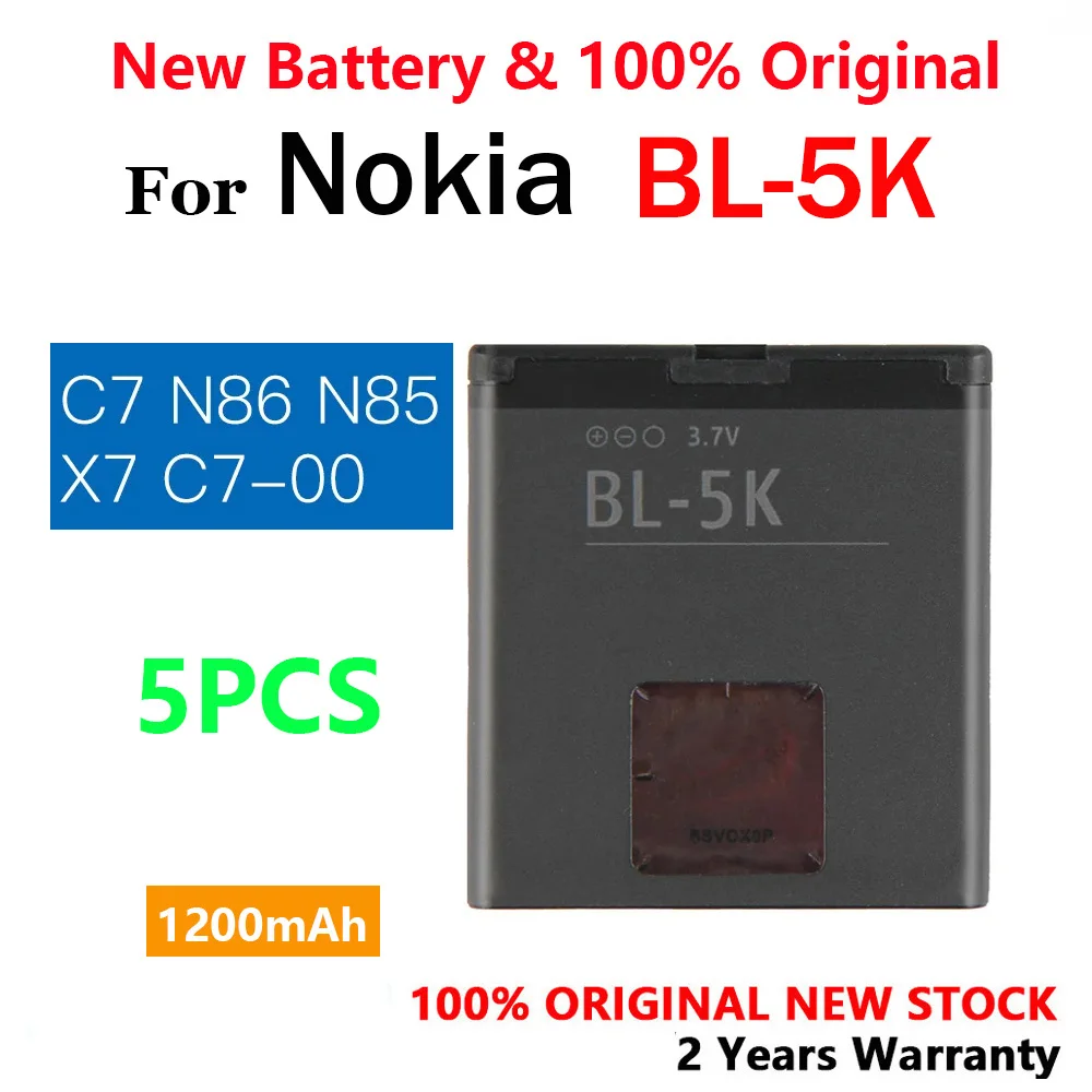 Batteria BL-5K Compatibile Con Nokia 701 C7-00 N85 Oro X7-00