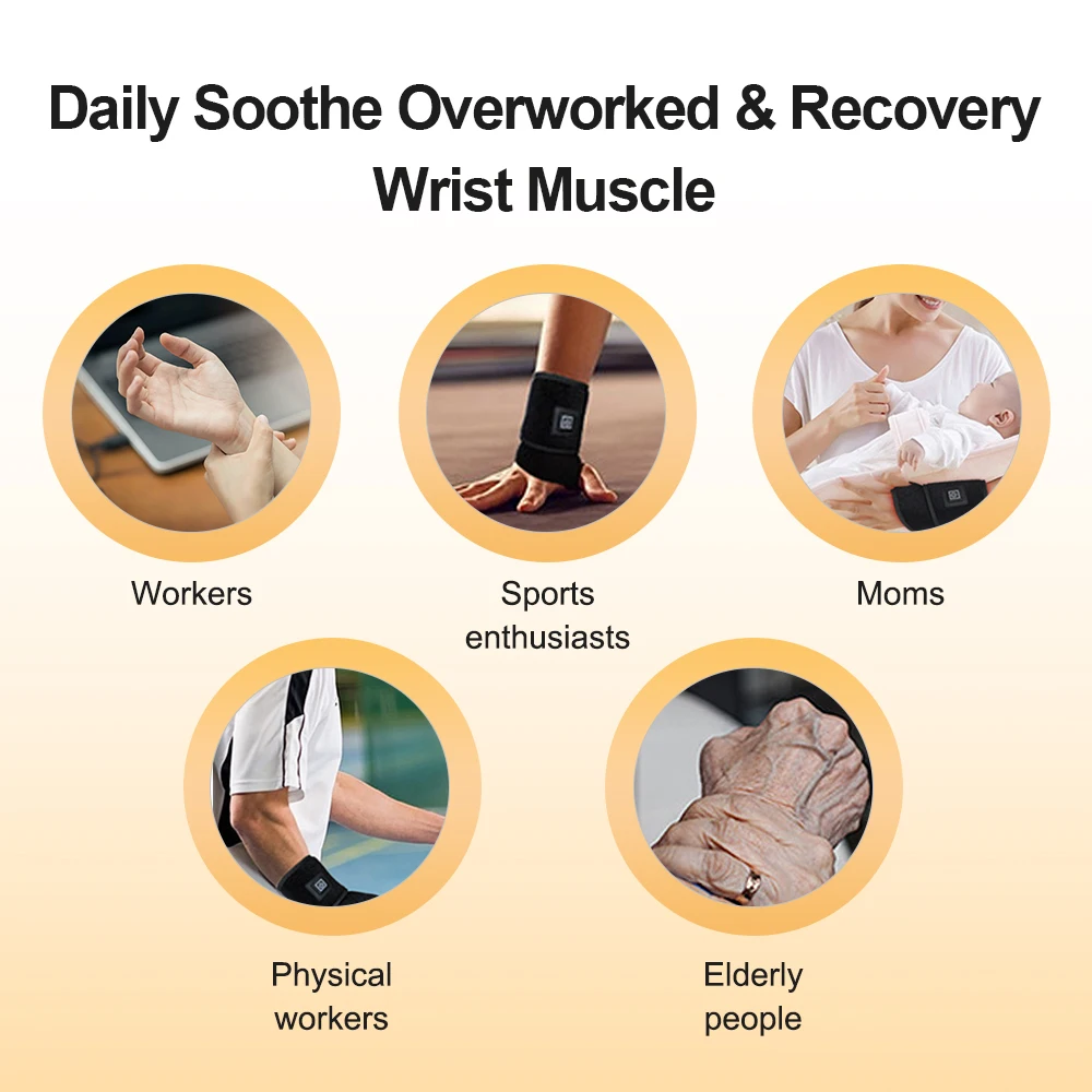 USB Charging  Multifunctional LED Heating Wrist Strap Red Light with Dual Chip 48 660nm 850nm Chips Portable Health Care Device