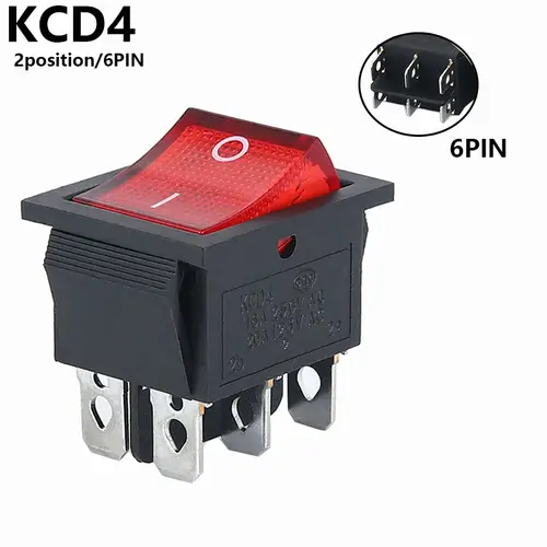 Latching Rocker Switch Power Switch I/O 4 Pins 6 Pins with Light 16A 250VAC 20A 125VAC KCD4 2/3position - Image 14