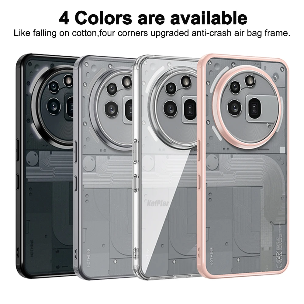 Minimalist Transparent Shockproof Phone Case - Soft Matte Silicone Frame