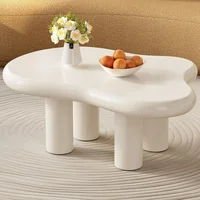 39.37" Cloud Coffee Table, Modern Coffee Table with 4 Sturdy Support Legs, Small  Coffee Table, 2.67" Thick Tabletop,Easy Match 1