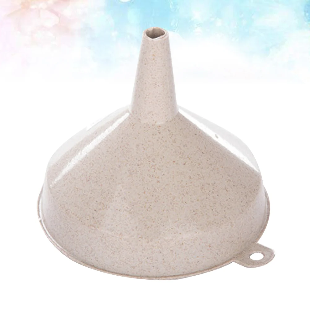 

Kitchen Wheat Straw Funnel Liquid Oil Pour Transferring Round Mouth Funnel Hopper Gadget Tool Size S/L For Household Kitchen
