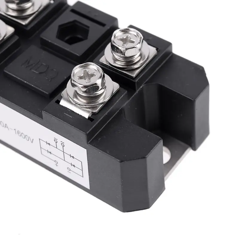 MDQ 150A 1600V 브리지 정류기 검정색 단상 다이오드 브리지 정류기 150A Amp 고전력 1600V 내구성 경량