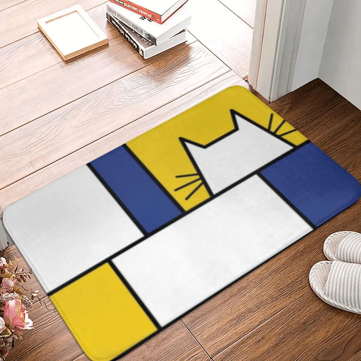 

Piet Mondrian Art Cat Doormat Rug Carpet Mat Footpad Polyester Anti-slip Front Room Corridor Kitchen Bedroom Balcony Toilet
