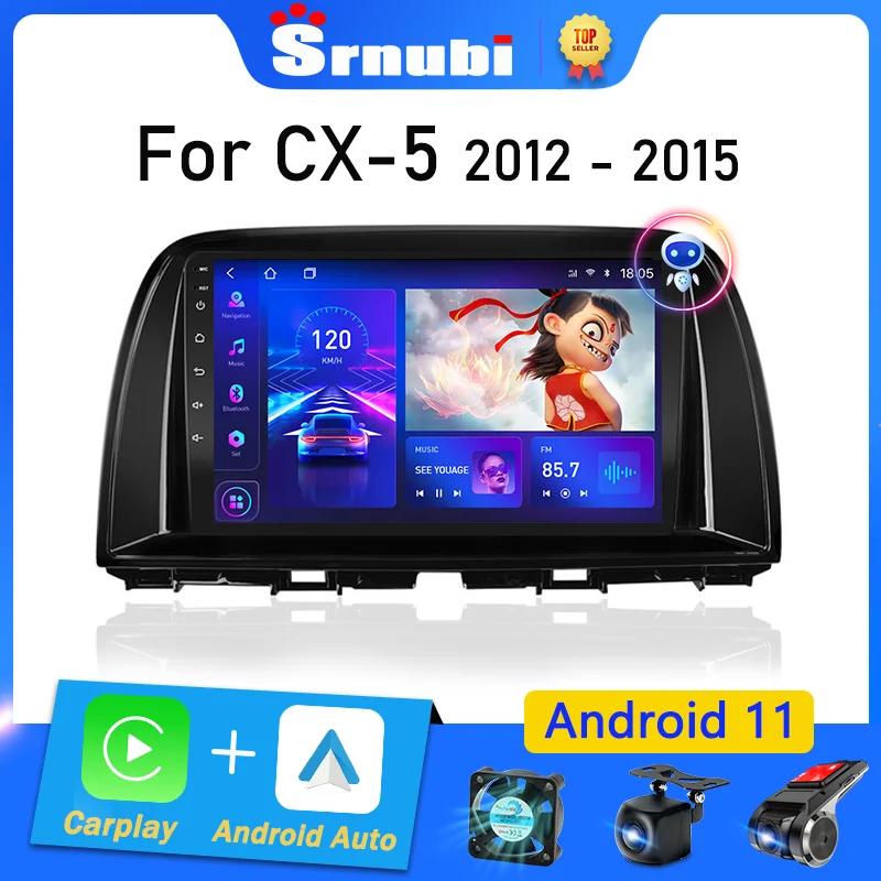 

Srnubi Android 11 Car Radio for Mazda CX5 CX-5 CX 5 2012-2015 Multimedia Player 2din Carplay Stereo Navigation GPS DVD Head Unit