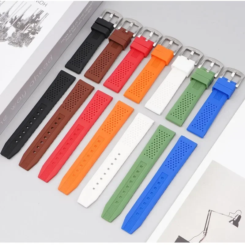 Premium Soft Breathable Silicone Waterproof Sport Watch Strap Accessories
