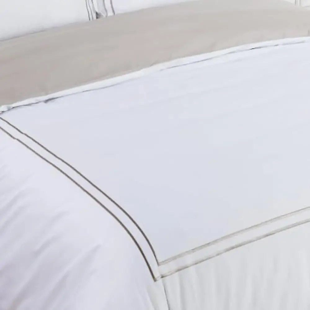 6-Piece Cotton Sateen Queen Size Duvet Bedding Set with Premium Quality 400TC Flora Hotel Collection Breathable Cozy and Luxury